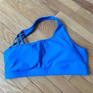 Blue sports bra